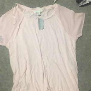 Blush pink plus size top